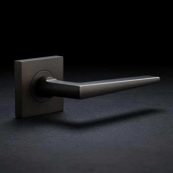 Filo Lever Square in Cast Bronze, tapered blade on a square rose