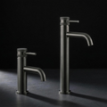 Fonte Basin Mixer in Cast Gunmetal — Short and Tall shown together