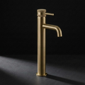 Fonte Basin Mixer in Cast Brass — Tall