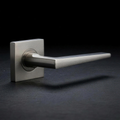 Filo Lever Square in Cast Nickel, tapered blade on a square rose