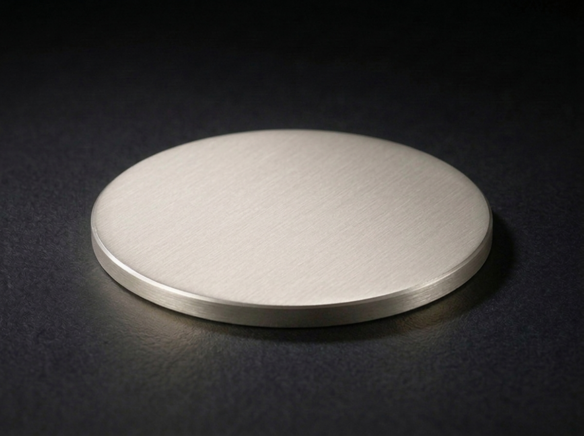 Cast London finish sample disc in Cast Nickel