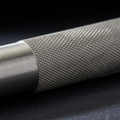 Asta Lever detail, diamond knurling meeting the plain collar