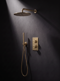 Fonte Shower Set — Cast Brass, round head, smooth dials