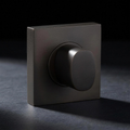 Filo Turn Square in Cast Bronze, oval turn on a square rose