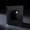 Filo Turn Square in Cast Black, oval turn on a square rose