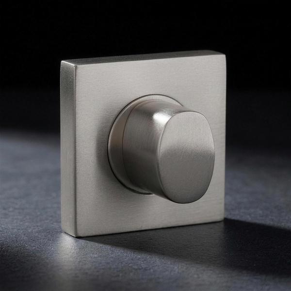 Filo Turn Square in Cast Nickel, oval turn on a square rose