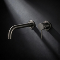 Fonte Wall-Mounted Basin Mixer in Cast Gunmetal — 240mm spout