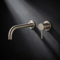Fonte Wall-Mounted Basin Mixer in Cast Nickel — 240mm spout